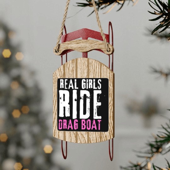 Drag Boat Racing And Speedboat Racing Sled Ornaments