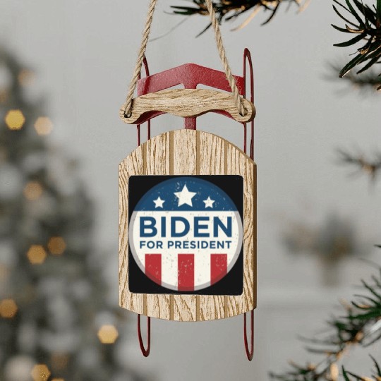 Joe Biden For President Sled Ornaments