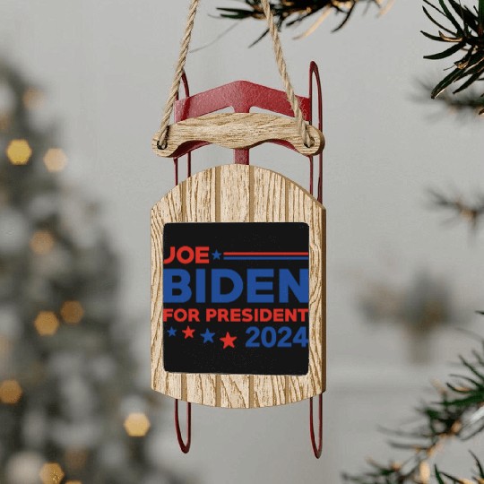 Joe Biden For President 2024 Sled Ornaments