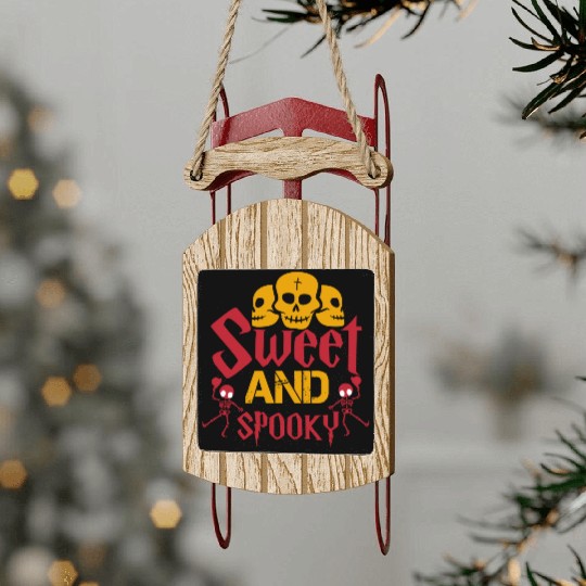 Sweet and Spooky Halloween Sled Ornaments
