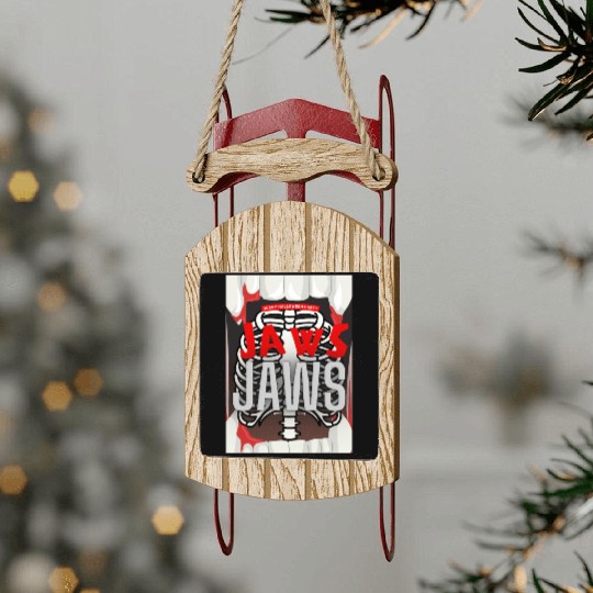 Jaws Halloween Sled Ornaments