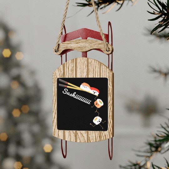 Sushi Lover Japan Lover Cuisine Chef Foodie Sled Ornaments