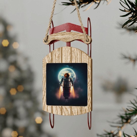 Rocketman Sled Ornaments