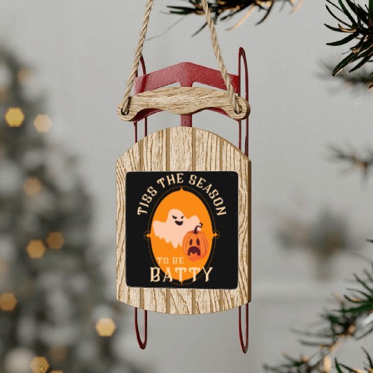 Halloween night story series Sled Ornaments