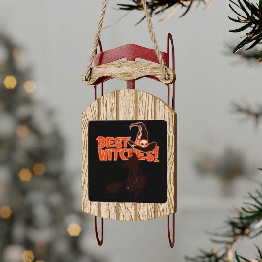 Halloween night story series Sled Ornaments