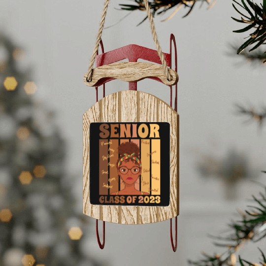 Senior Class Of 2023 Back To School Graduation Sled Ornaments
