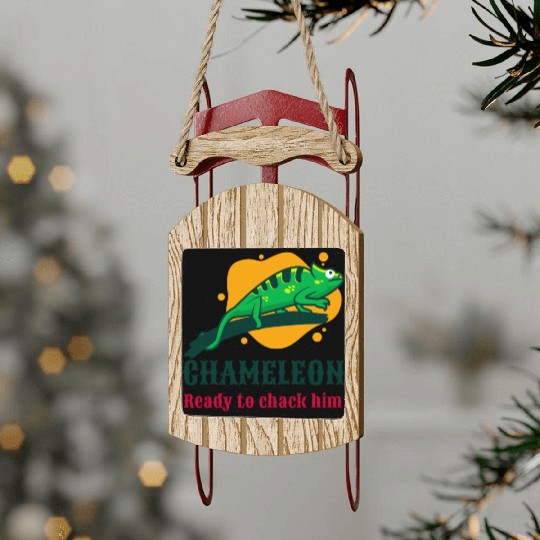 Chameleon Sled Ornaments
