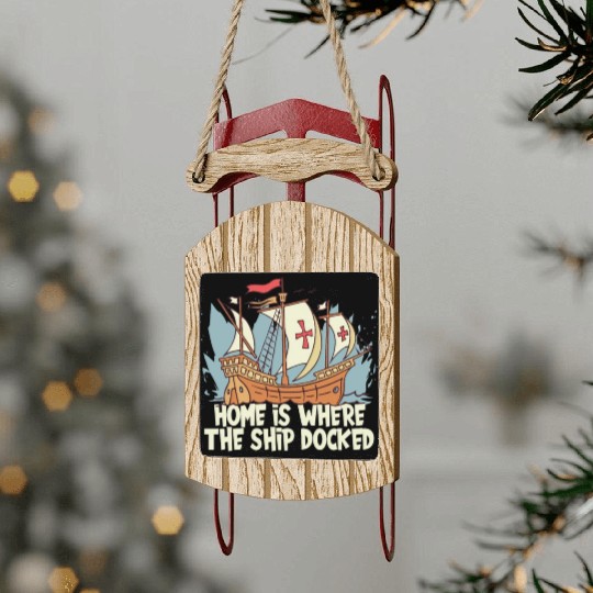Columbus Day 1492 Sled Ornaments
