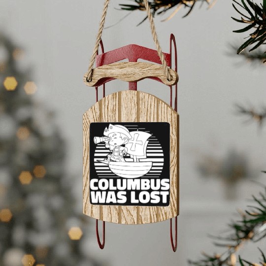 Columbus Day 1492 Sled Ornaments