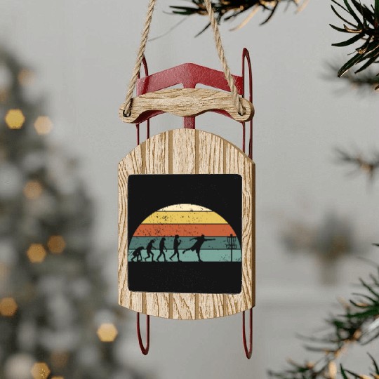 Disc Golf Disc Golfing Player Ultimate Frisbee Sled Ornaments