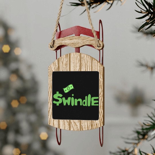 Swindle - Dark Green Color Merchandise Sled Ornaments