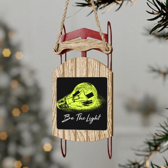 Be The Light Lamp Sled Ornaments