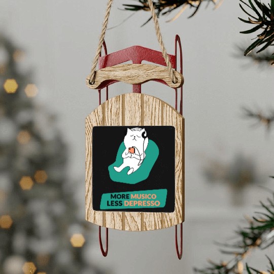 Crazy Cat Lovers Will Love This! Sled Ornaments