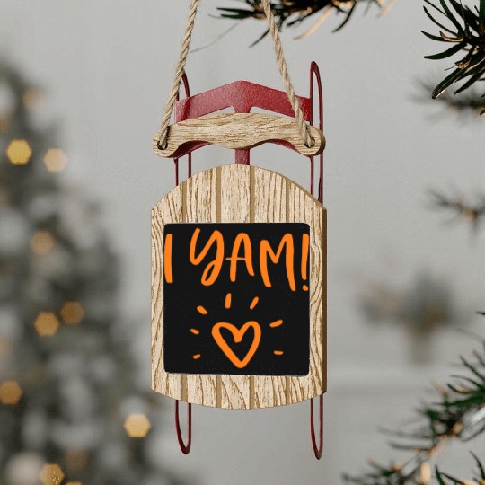 She's My Sweet Potato I Yam Set Couples Sled Ornaments