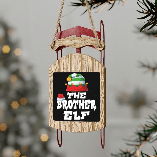 Gamer Elf Family Matching Christmas Group Pajama Sled Ornaments