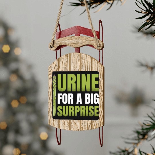 Urine For A Big Surprise Vegetable Vegan Asparagus Sled Ornaments