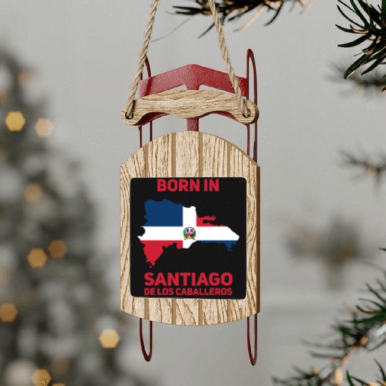 Dominican Republic Sled Ornaments