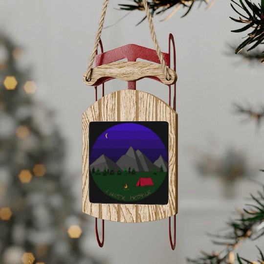 I hate People camping Sled Ornaments