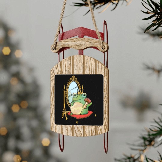Classy Royalty Prince Toad Frog Amphibian Sled Ornaments