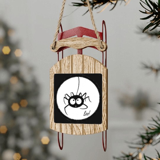 Cute Spider Sled Ornaments