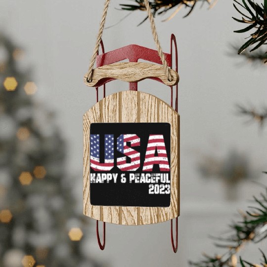 Freedom for all mankind Sled Ornaments