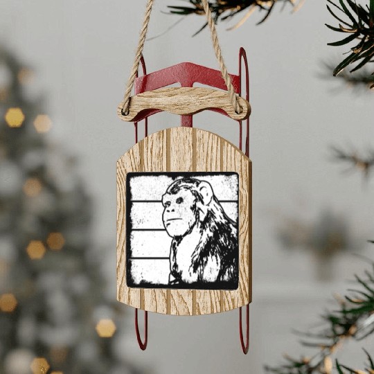 Monkey Chimpanzee Orangutan Monkey - Monkey Sled Ornaments