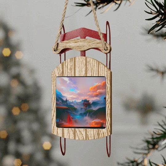 A Timeless World in a Distant Solar System Bright Sled Ornaments