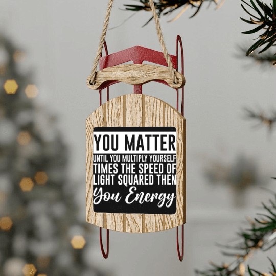 You Matter Until You x by c2 Then You Energy 4 Sled Ornaments