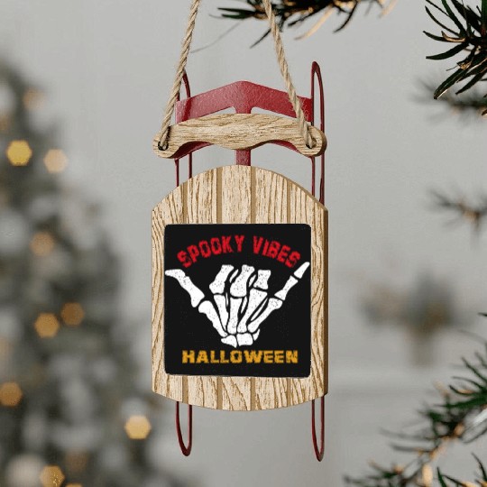 happy halloween Sled Ornaments