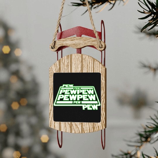 Pew Pew Pew Sled Ornaments