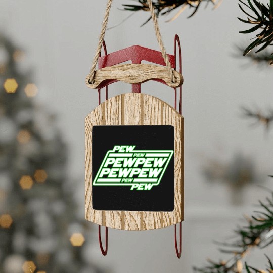 Pew Pew Pew Sled Ornaments
