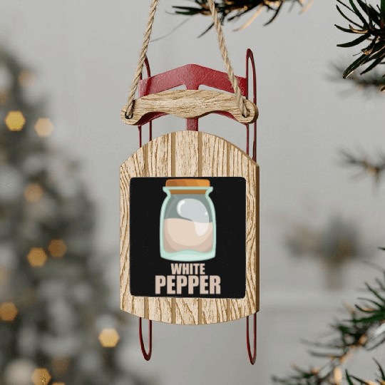 White Pepper Spice Flavor Food Cooking Sled Ornaments