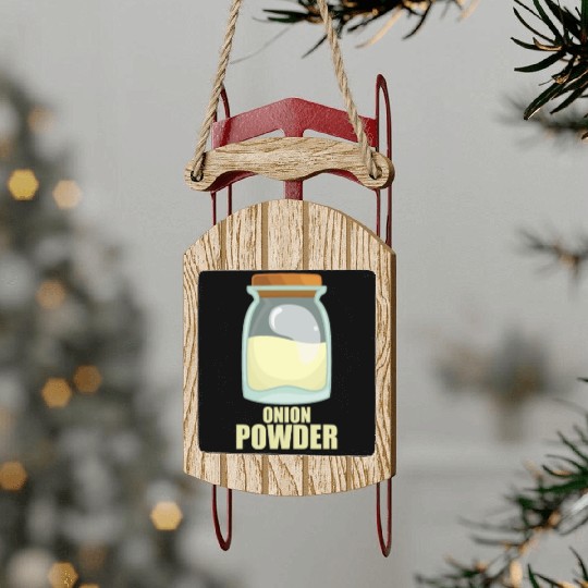 Onion Powder Spice Flavor Food Cooking Sled Ornaments