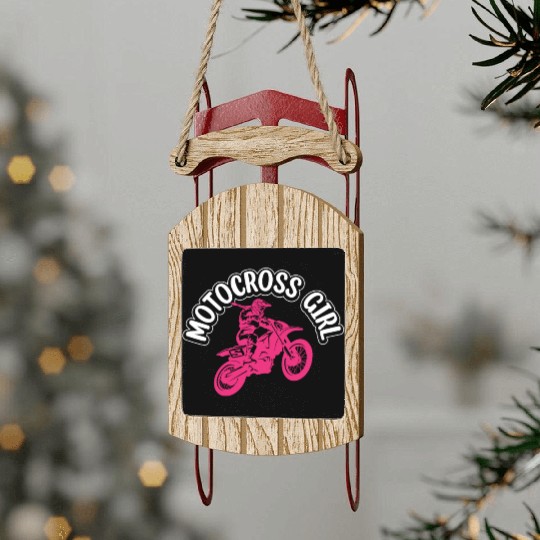 Dirtbike Girl Supercross Girl Off-road Enduro Moto Sled Ornaments