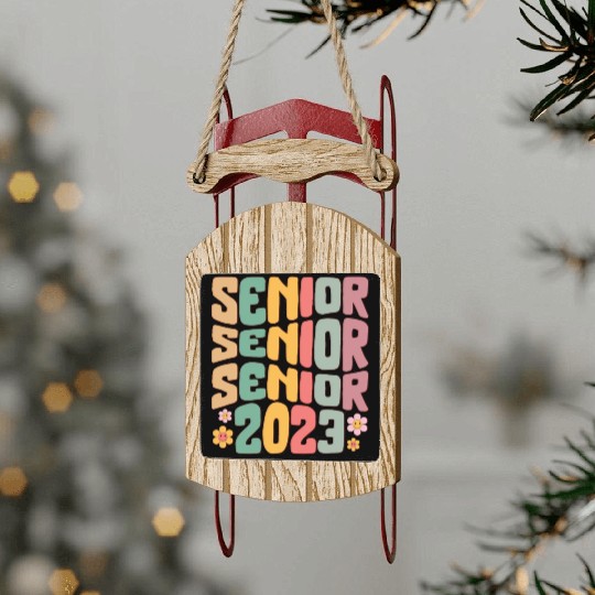 Graduation Sled Ornaments, Senior Class Of 2023 Gift End