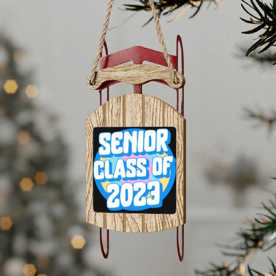 Graduation Sled Ornaments, Senior Class Of 2023 Gift End
