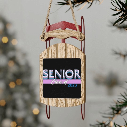 Graduation Sled Ornaments, Senior Class Of 2023 Gift End