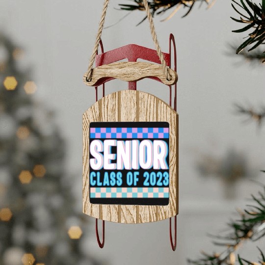 Graduation Sled Ornaments, Senior Class Of 2023 Gift End