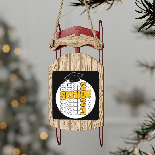 Graduation Sled Ornaments, Senior Class Of 2023 Gift End