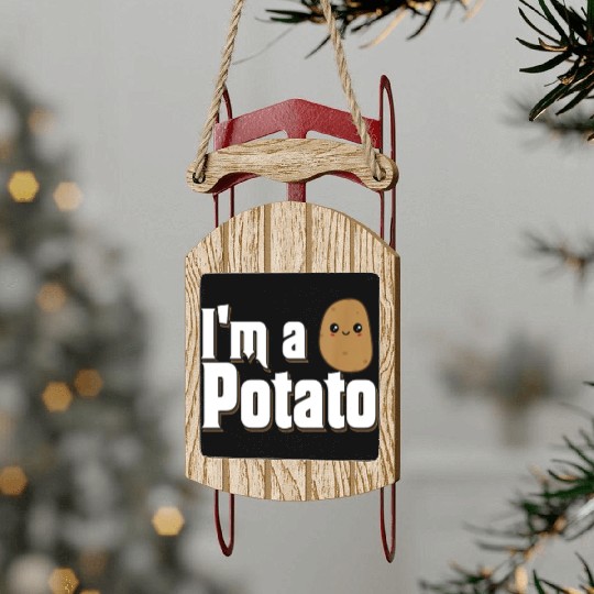 I am a Potato Fries Cute Costume Potatoes Lovers Sled Ornaments
