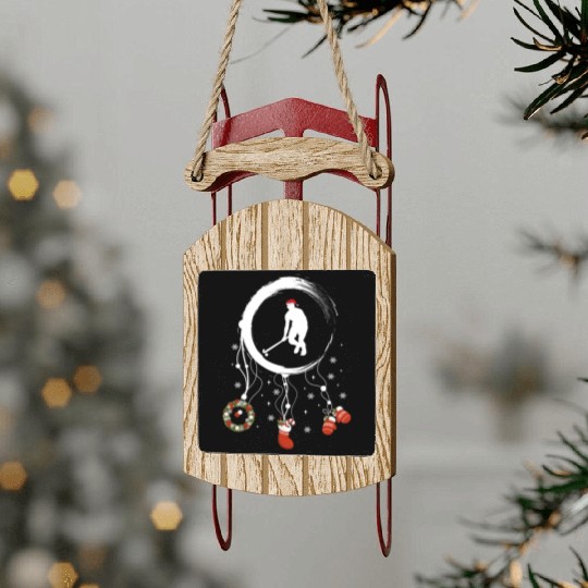 Winter dreamcatcher Christmas field hockey Sled Ornaments