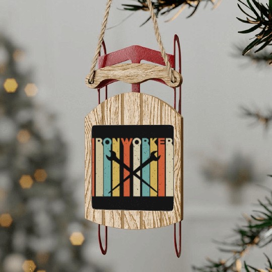 Ironworker Sled Ornaments