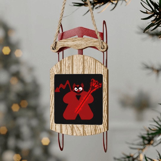 Devil Meeple Sled Ornaments