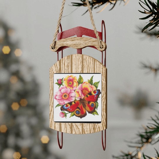 Sled Ornaments flowers for adults and kids