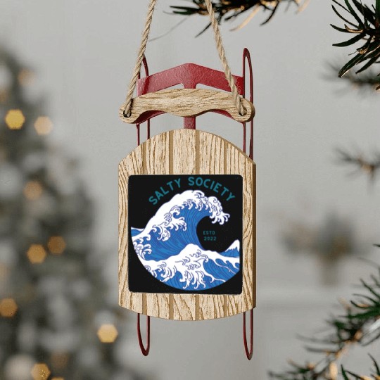 Salty Society Sled Ornaments