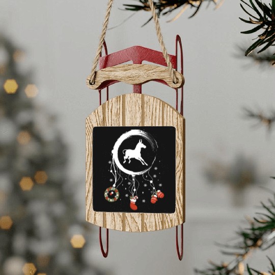 Winter dreamcatcher Christmas Donkey Sled Ornaments