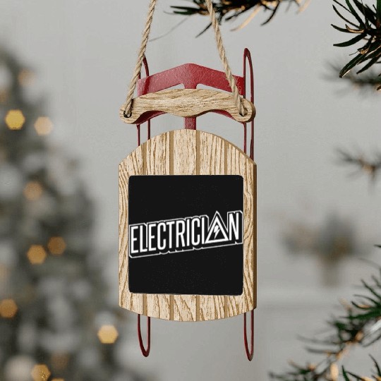 Electrician Construction Electrician Sled Ornaments