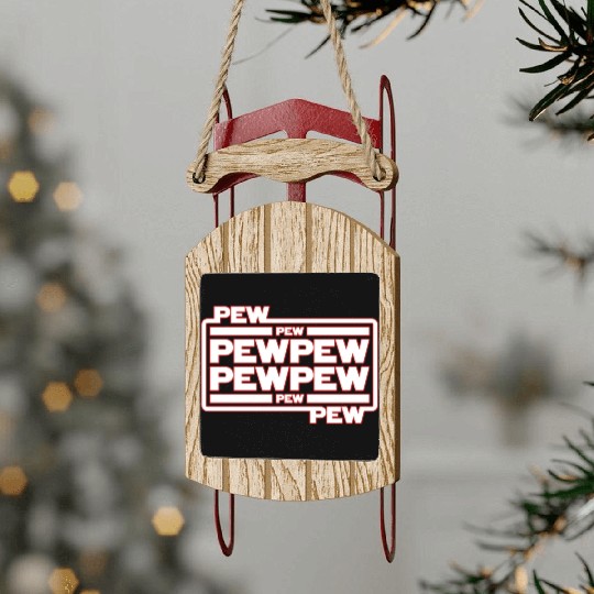 Pew Pew Pew Sled Ornaments