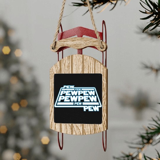 Pew Pew Pew Sled Ornaments