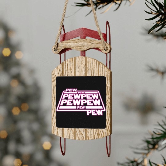 Pew Pew Pew Sled Ornaments